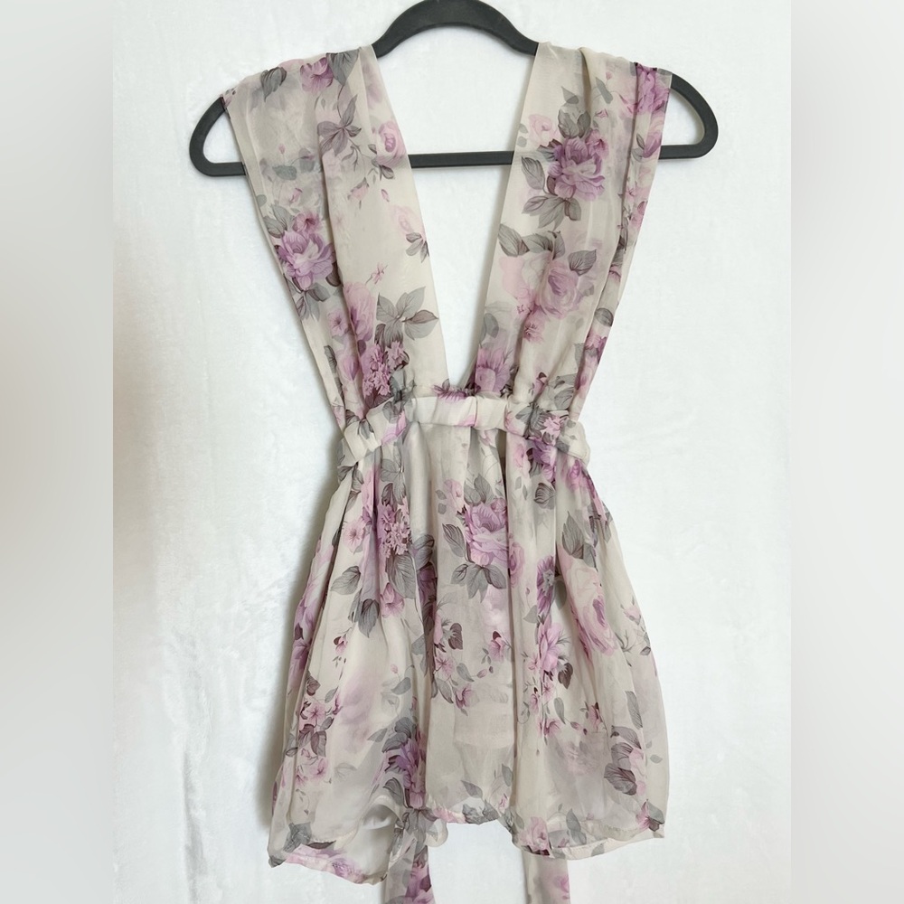 Floral Tie Around Romper
